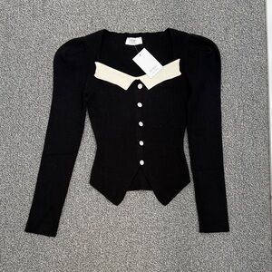 Reign Black and White Button Down Shirt